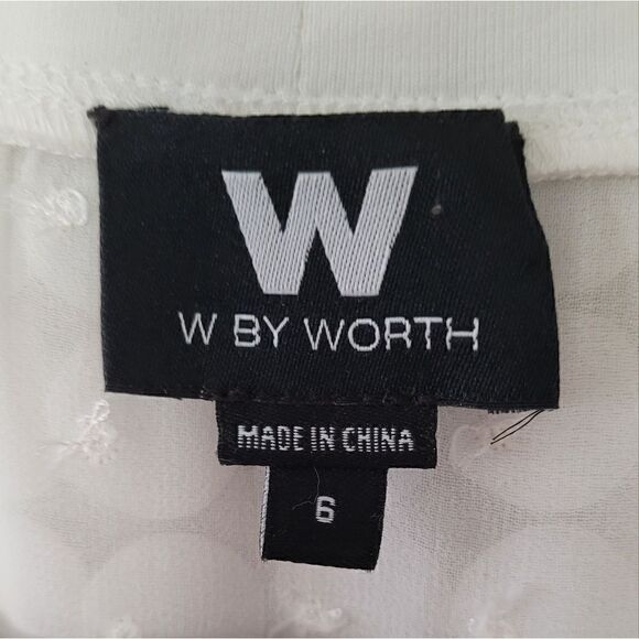 W By Worth White Circle aplique dress Size 6 - Picture 8 of 13